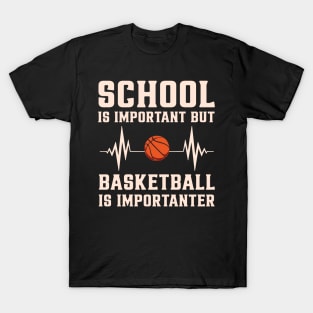 Basketball Is Importanter Funny Retro T-Shirt